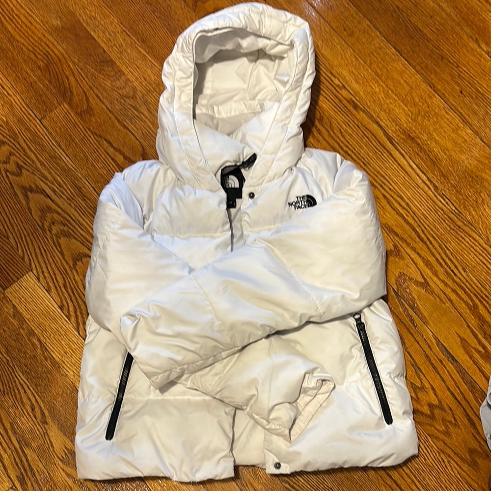 The North Face White Hooded Jacket